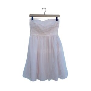 J. Crew Tulle Maura Blush Pink Strapless Short Dress Size 4